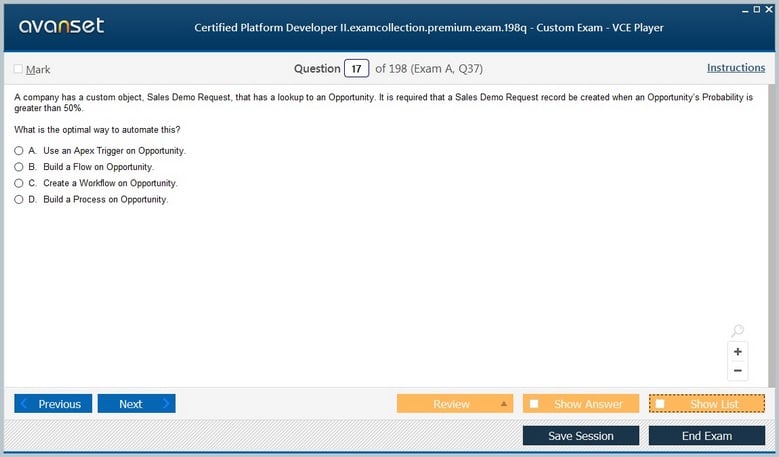 Certified Platform Developer II Premium VCE Screenshot #2
